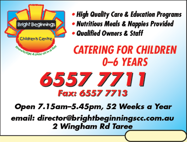 Bright Beginnings - Child Care Darwin 1