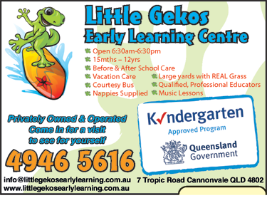 Little Gekos Early Learning Centre - Child Care Darwin 1